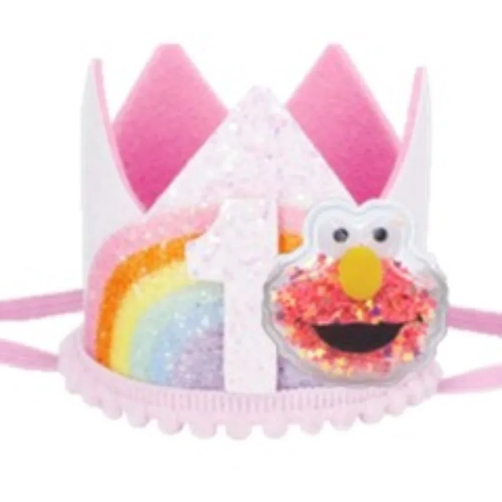 Elmo Crown Smash Cake Birthday Crown Headband Sesame Street Hat Elmo Birthday